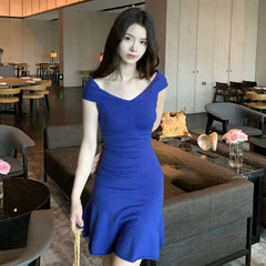 Cyflymder  Mint Mambo Eccentric High-ranking Female Lead Atmosphere Women's New Summer Retro Skirt Dress Short Skirt
