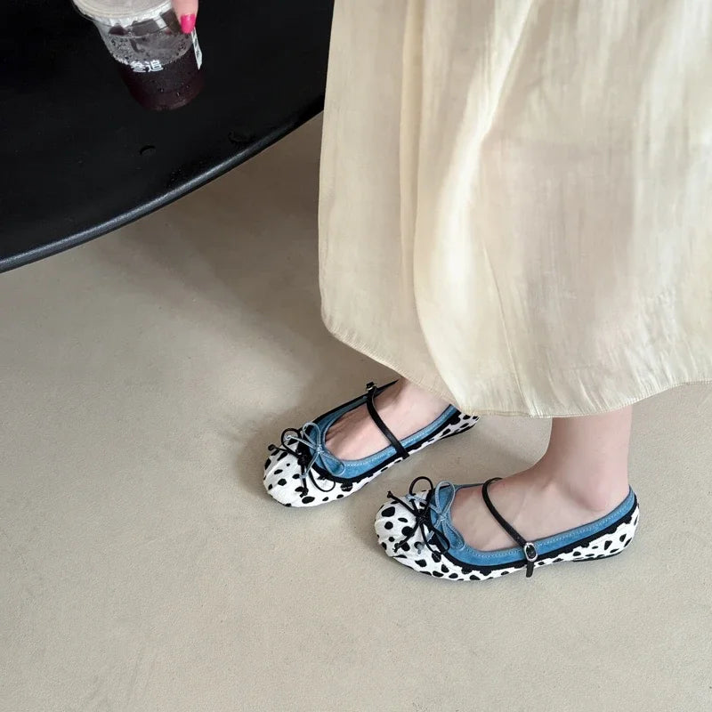 Cyflymder Bow Women Mary Jane Shoes Flats Designer Shoes Shallow Summer Fashion Loafers Shoes New Walking Comfort Soft Woman Zapatos