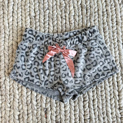 Cyflymder  Y2K New Leopard Print Plush Shorts Harajuku Goth Autumn Winter Drawstring Short Pants Sexy Hotties Slim Hip Shorts Women Clothes
