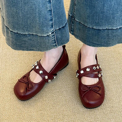 Cyflymder  Bow Women's Mary Jane Shoes Flats Fashion Casual Shoes for Woman Elegant Lolita Sandals New Shallow Sport Dress Mujer Zapatillas