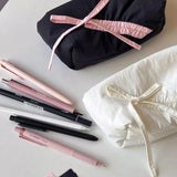 Large Capacity Bow Pencil Case Small Fresh and High-value Stationery Bag Stationery Storage Bag