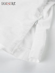 Cyflymder  French Style Slim Solid Blouse Holiday Casual Deep V-Neck Short Puff Sleeve Shirts Women 2025 Summer Fashion Streetwear