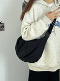 Cyflymder Women's Crossbody Hobo Bags Fluffy Canvas Shoulder Bag Large Capacity Casual Sport Handbags Female Travel School Messenger Bag