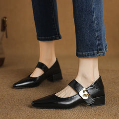 Cyflymder  Fashion Buckle Latch Design High-heeled Shoes Women Shallow Mouth Comfort Shoes Relaxation Comfortable Women Shoes 12