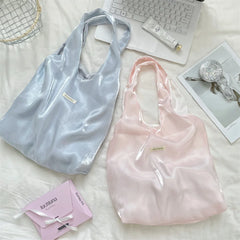 Cyflymder  Korean Elegant Y2k Aesthetic Chic Shoulder Handbags Glossy Tender Fairy Underarm Bag Trendy Fashion Casual Women Shopping Bags