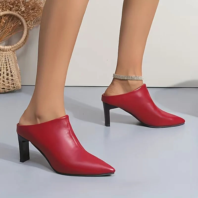 Cyflymder  Women Pointed Toe Slippers Elegant High Heels Shoes Fashions Autumn Slingback Sandals Fashion New Brand Dress Chaussures