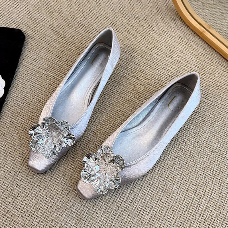 Cyflymder  Flower Women's Shoes Flats Elegant Shallow Sandals Luxury Fashion Dress Loafers New Walking Shoes Party Comfort Mujer Sandalias