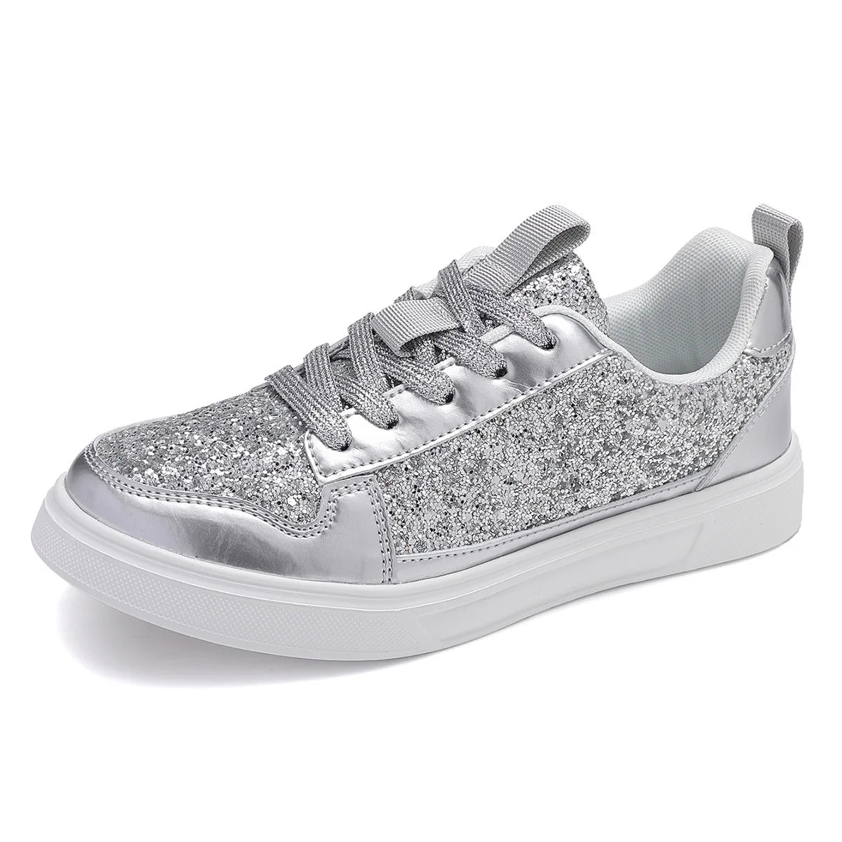 Cyflymder  Women's Patent Leather Shoes Woman Flat Sneaker Lace Up Designer Summer Ladies Comfortable Casual Footwear