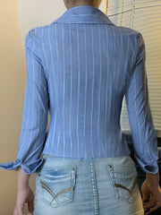 Cyflymder  Office Ladies Casual Striped Blouse Elegant Basic Turn-Down Collar Long Sleeve Shirts Women Spring Autumn Streetwear
