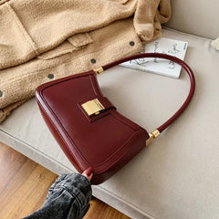 Cyflymder  French Vintage Bridal Bag - Niche Red Underarm Clutch, Elegant Wedding Party Purse, Textured Shoulder Handbag