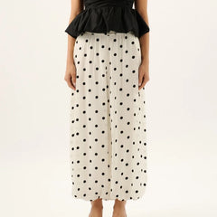 Cyflymder  Women Dot Print High Rise Balloon Hem Pants Y2k Baggy Casual High Rise Lantern Wide Leg Trousers Summer Spring
