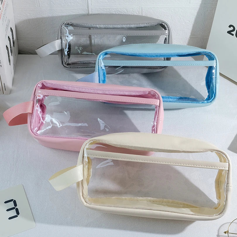 Cyflymder  Large Capacity Pencil Case Kawaii Stationery Pen Case Trousse Transparent Pencilcase School Supplies Estuche Escolar Pencil Box