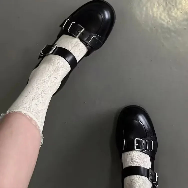 Cyflymder  Chunky  Jane Shoes Mid Heels Desigenr Shallow Sandals 2025 Trend New Spring Dress Shoes Pumps Mujer Zapatos