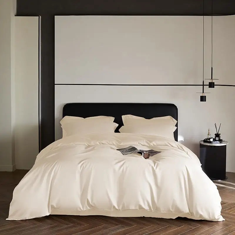Cyflymder  Reversible Sateen Premium Bedding Set Silky Soft Long-Staple Cotton Single Double Super King Duvet Cover Bedsheet Pillowcases