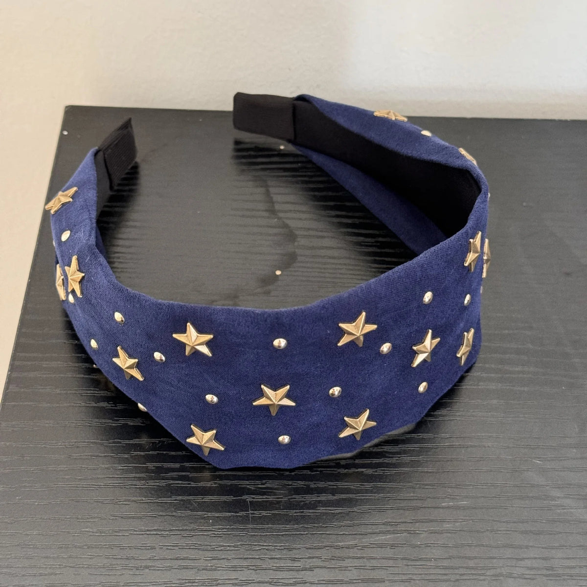 Cyflymder  Retro y2K Star Rivet Wide Edge Personality Blue Pink Headband New Charms Hipster Vintage American Style Hair Hoops Headband