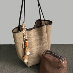 Cyflymder   Large Capacity Woven Tote Women Bag NEW Bohemian Paper Rope Straw Bag Fashion Travel Beach Bags for Women Shoulder Bags Shopper