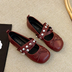 Cyflymder  Bow Women's Mary Jane Shoes Flats Fashion Casual Shoes for Woman Elegant Lolita Sandals New Shallow Sport Dress Mujer Zapatillas