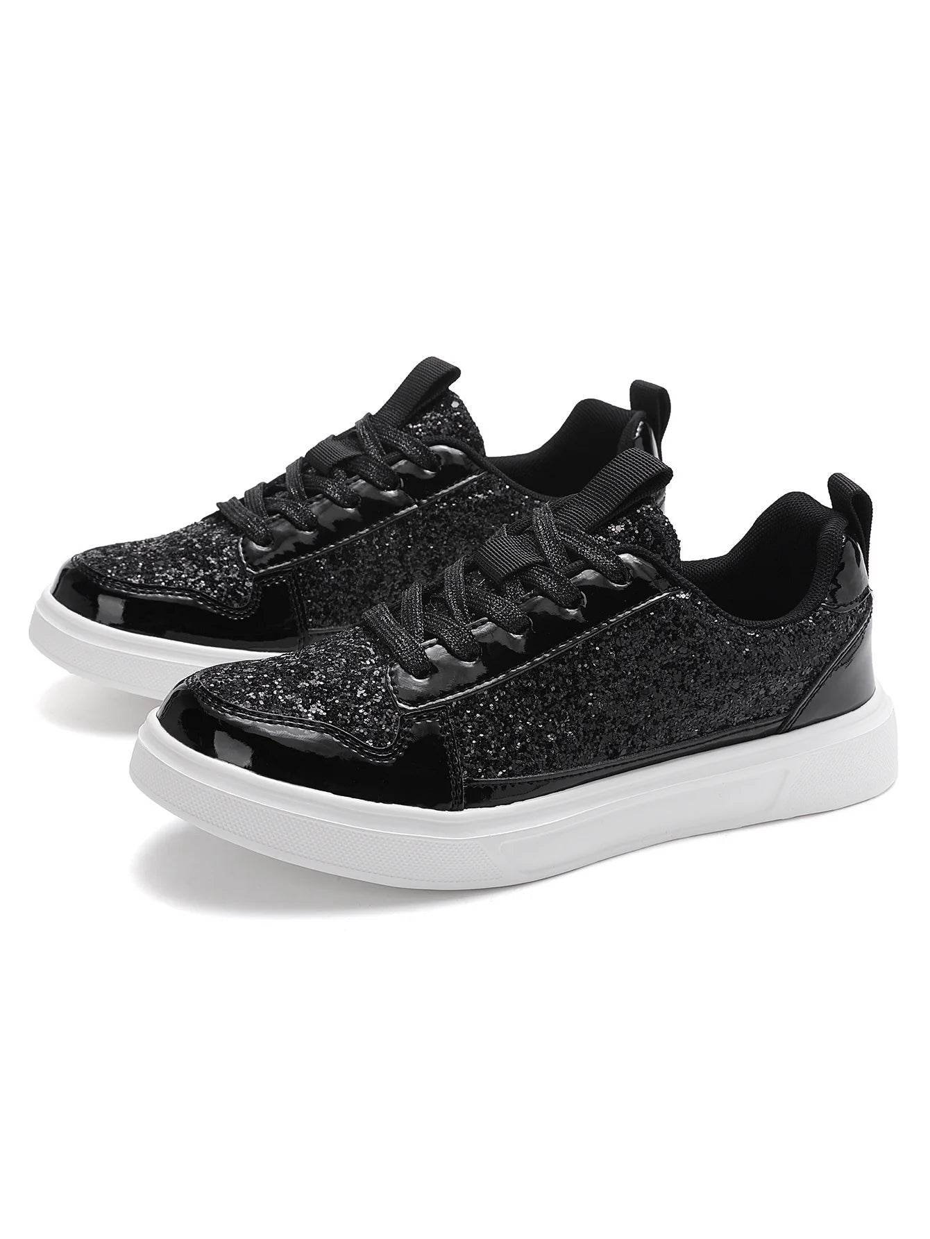 Cyflymder  Women's Patent Leather Shoes Woman Flat Sneaker Lace Up Designer Summer Ladies Comfortable Casual Footwear