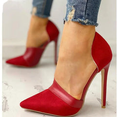 Cyflymder  Stiletto Heeled Shoes Pumps Spring Sexy Thin High Heel Pointed Toe Red Leopard Grain Slides Lady Dress Party Shoes