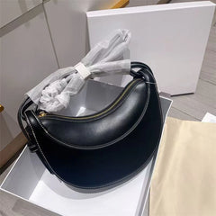 Cyflymder  Women's Bags Luxury Brand Leather Shoulder Bag with Retro Half Month Fashion Design Crossbody Small Bag Women's Accessories