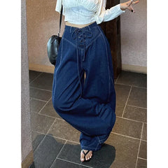 Cyflymder  Summer Capri Pants Women Washed Distressed Ripped American Vintage Street Style Straight Leg Loose Slim Mid Length Denim Pants