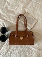 Cyflymder  Retro Armpit Briefcase Tote Bag Women New Fashion Simple Commuter Handle Shoulder Bag