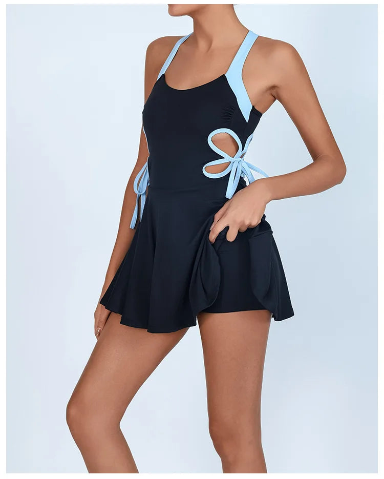 Cyflymder  Women Tennis Yoga Set One-Pieces Dress Sports Golf Badminton Skorts Anti Shorts Tracksuits Active Wear