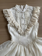 Cyflymder  Sweet Vintage White Lace Women Dress Y2k Sleeveless Embroidery Slim Princess Summer Dress Harajuku Female Retro Party Outfit New