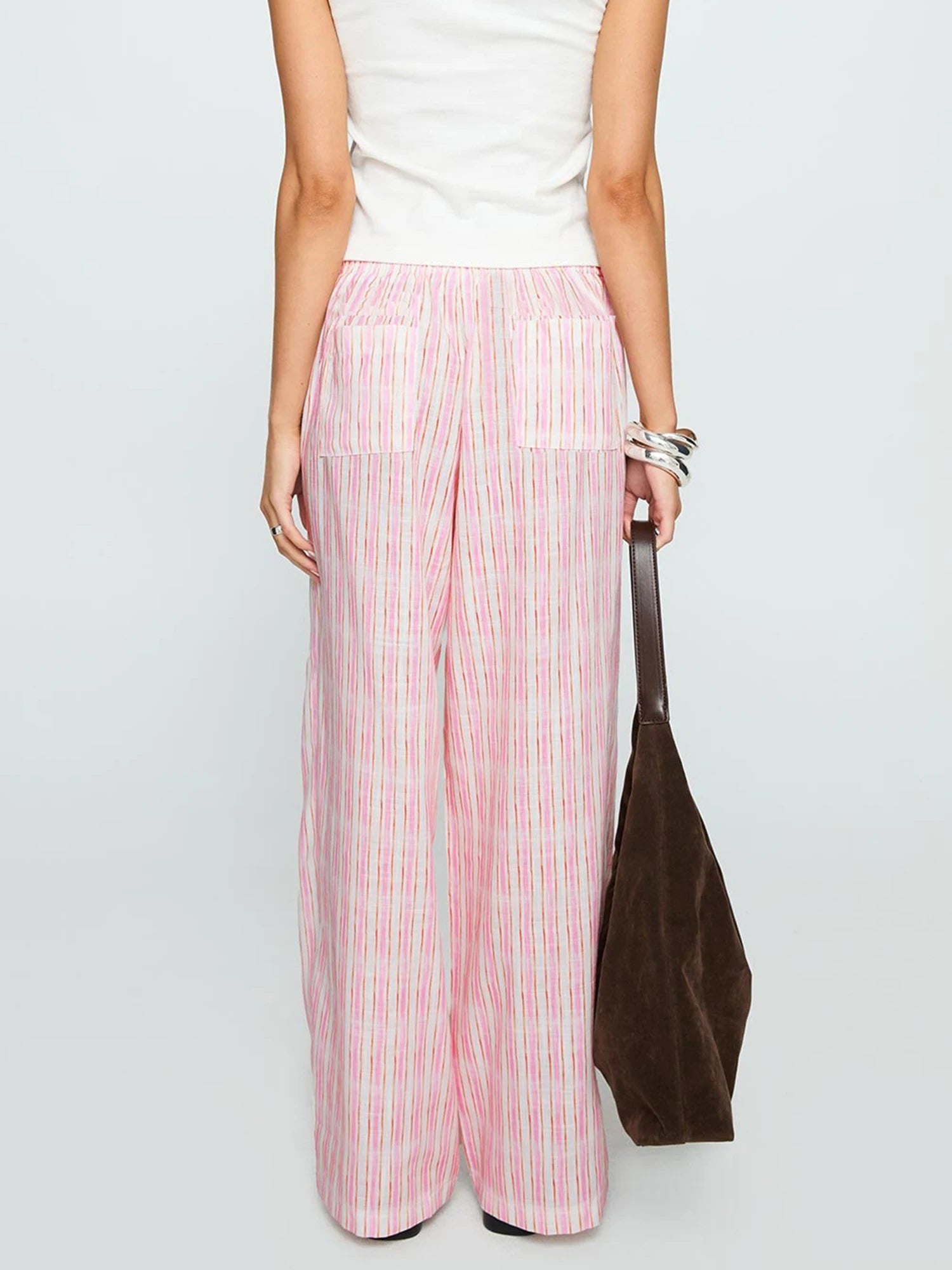 Cyflymder  Women s Plaid Print Relaxed Fit Pants with Adjustable Drawstring Waistband for Versatile Styling Options Throughout the Year