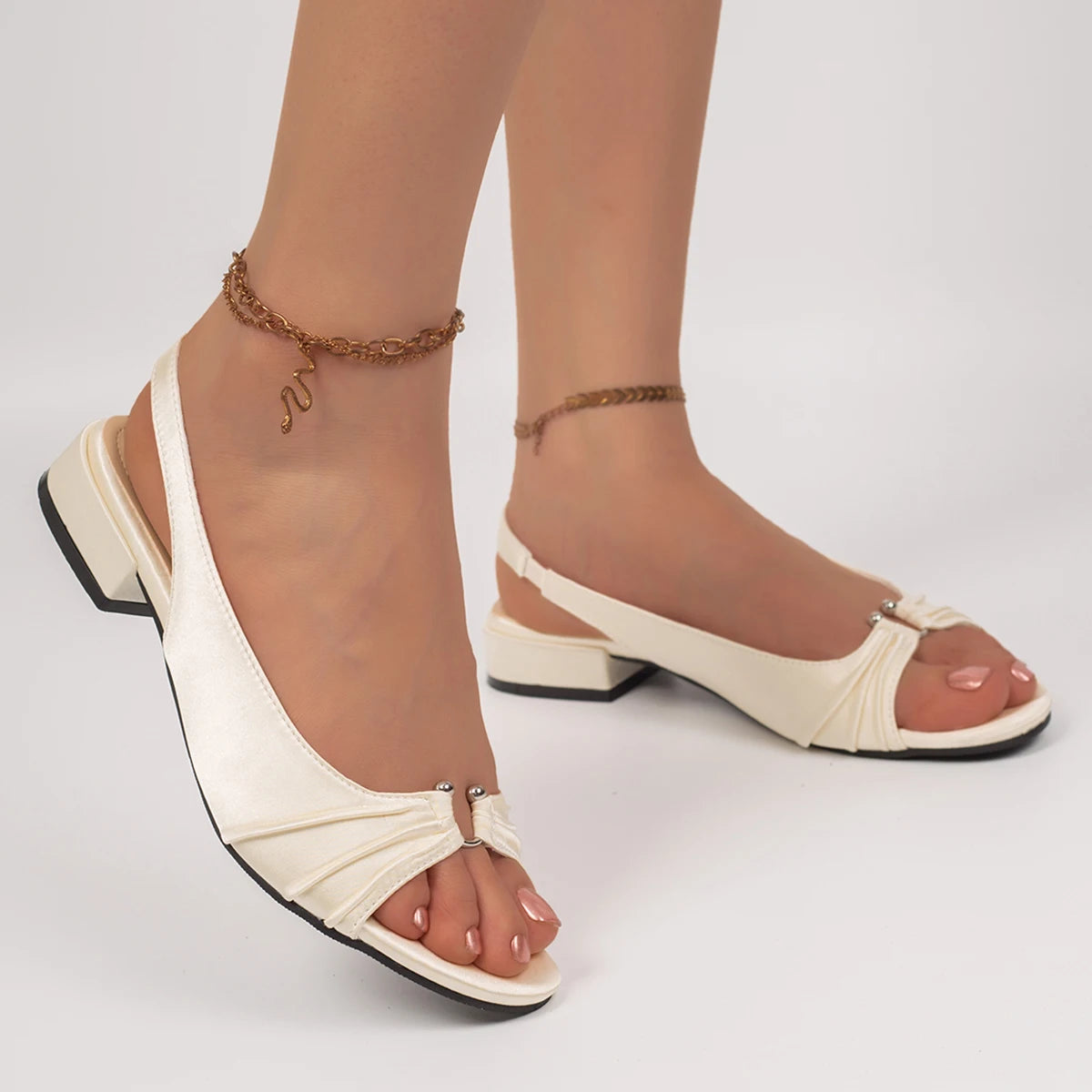 Cyflymder  Summer New Round Headed Sexy Casual Sandals Women Fashionable Hot Selling Fish Mouth Comfortable Banquet High-heeled Sandals
