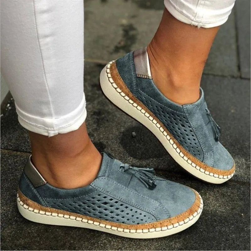 Cyflymder  Fringe Casual plus Size Women's oes 2025 Sle Canvas Slip-On Flat Heel Wear-resistant Rubber Outsole  Color oes