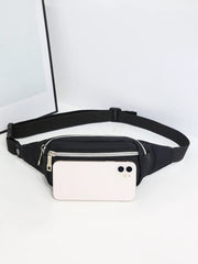 Cyflymder Fashion Men Women Waist Bag Casual Fanny Pack Purse Large Phone Belt Bag Pouch Canvas Outdoor Travel Phone Bag Banana Hip Bags