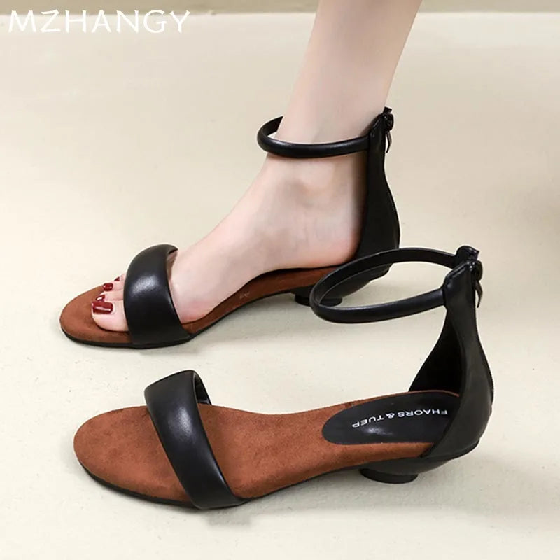 Cyflymder Leopaed Heeled Sandals Women's Elegant Heels Shoes Open Toe Summer New Slides Walking Trend Dress Luxury Mujer De Sandalias