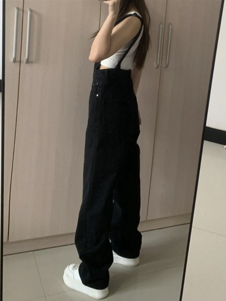 Cyflymder Denim Jumpsuit Women Loose Vintage Preppy Style Overalls Female Fashion Streetwear Chic Girls Popular Harajuku Drop Shipping
