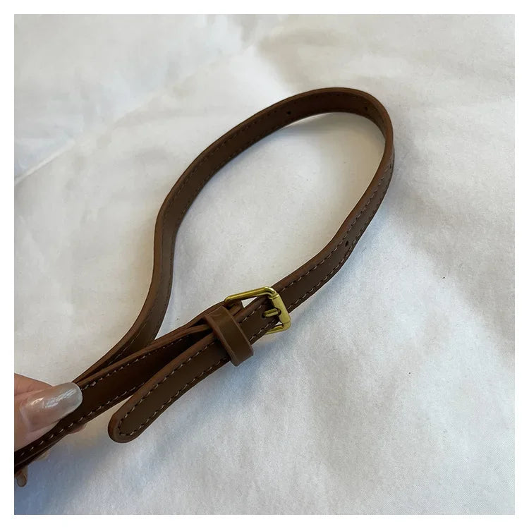 Cyflymder  New Ladies Vintage Saddle Bag Simple Commuter Crossbody Bag Soft Texture Bean Curd Square Bag Elegant Versatile Shoulder Bag