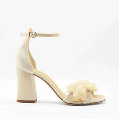 Cyflymder  New Floral Sandals High Heels Shoes Women Wedding Party Shoes