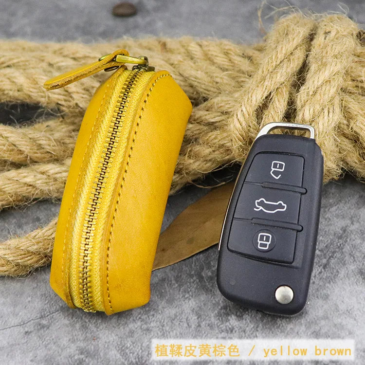 Cyflymder  Leather Keychain Men Women Key Pouch Bag Holder Organizer Pouch Car Key Bag Coin Purse