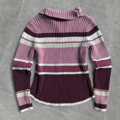 Cyflymder  Classic Cute Lovely Fashion Sweet Slim emo Y2K Woman Maiden Sweater Female Pullover Aesthetic Knitwear Stripes Harajuku Clothing
