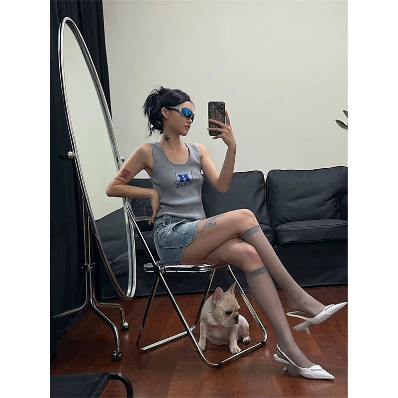 Cyflymder  Y2K Cargo Denim Mini Skirt Women Vintage 90S Washed Hip Wrap Skirts Summer Streetwear Korean Sexy Gyaru High Waist Design Faldas