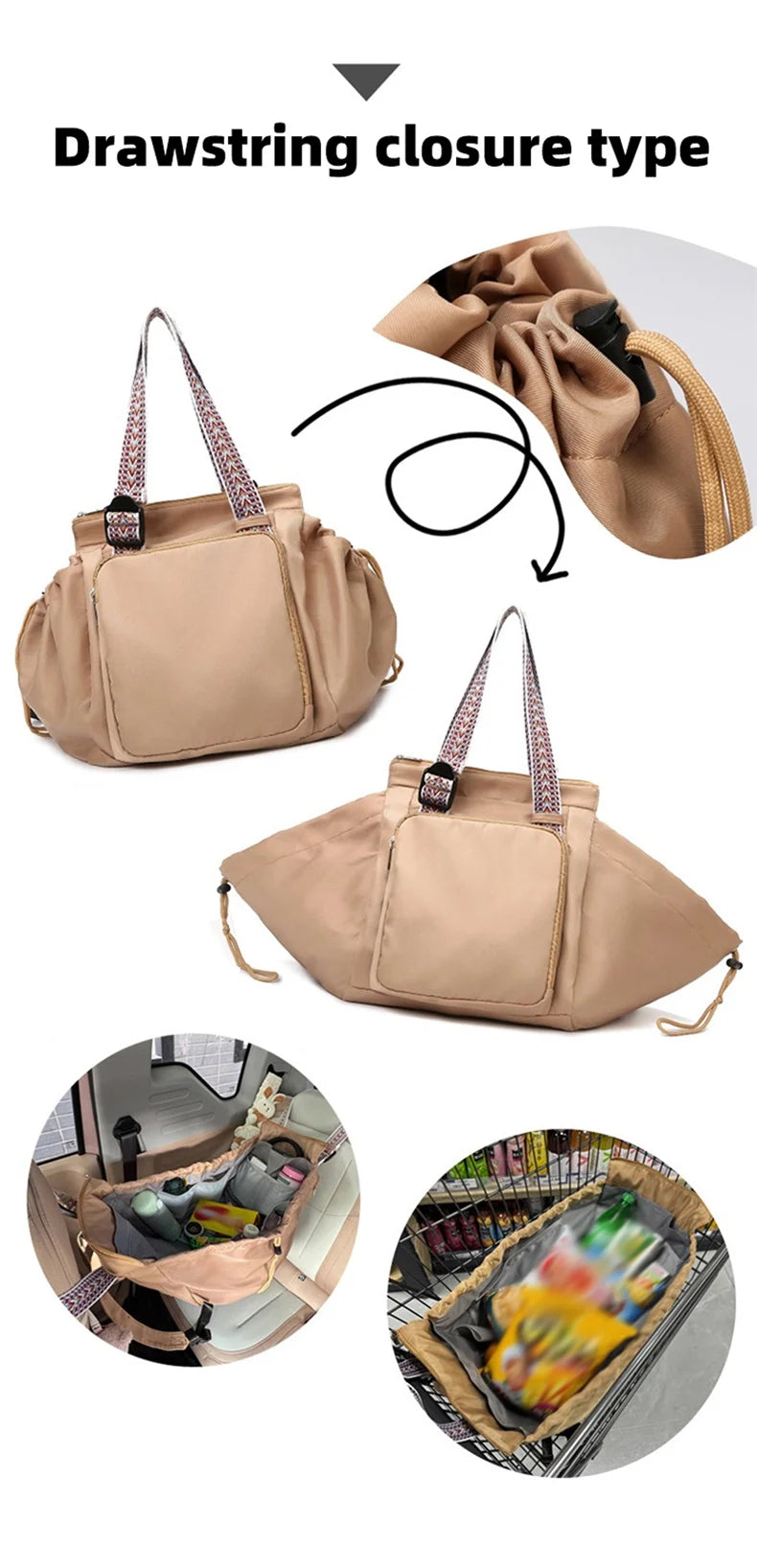 Cyflymder  Sport Versatile Backpack Gym Yoga Fitness Bag Large Drawstring Handbag Shoulder Women Tote Outdoor Shopping Rucksack Mommy Bag