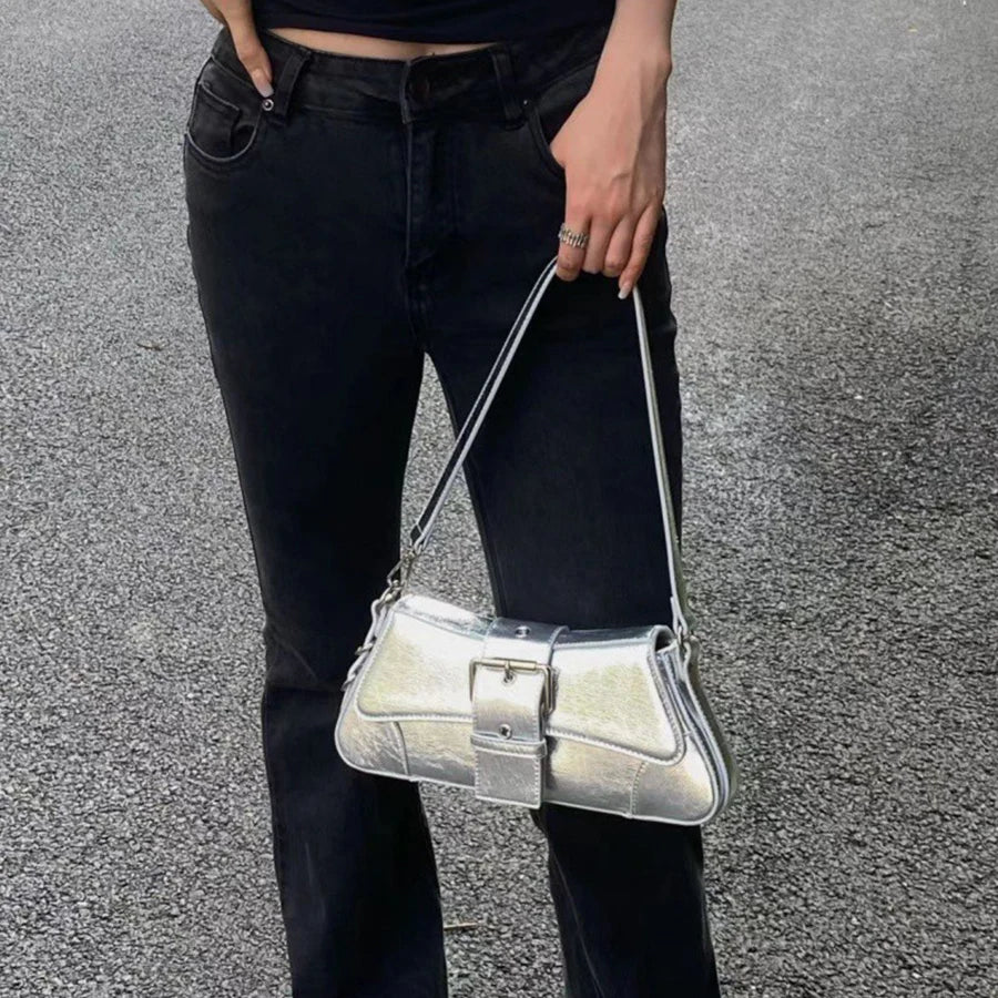 Cyflymder  Fashion PU Leather Commuting Totes Bag for Women Alligator Pattern Armpit Handbag Female Small Underarm Messenger Clutch Purse ﻿