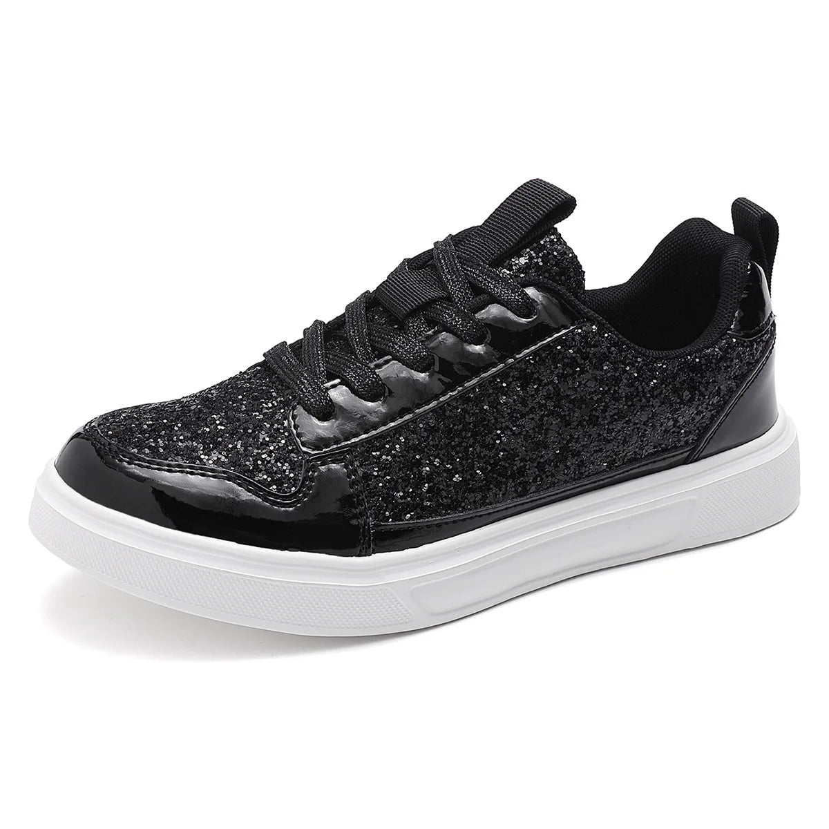 Cyflymder  Women's Patent Leather Shoes Woman Flat Sneaker Lace Up Designer Summer Ladies Comfortable Casual Footwear