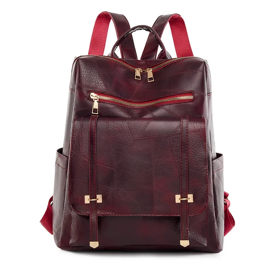 Cyflymder  Vintage Women's Bag Large Capacity Leather Daily Commute Travel Women's Backpack Shopping Fashion Designer School Bags Travel