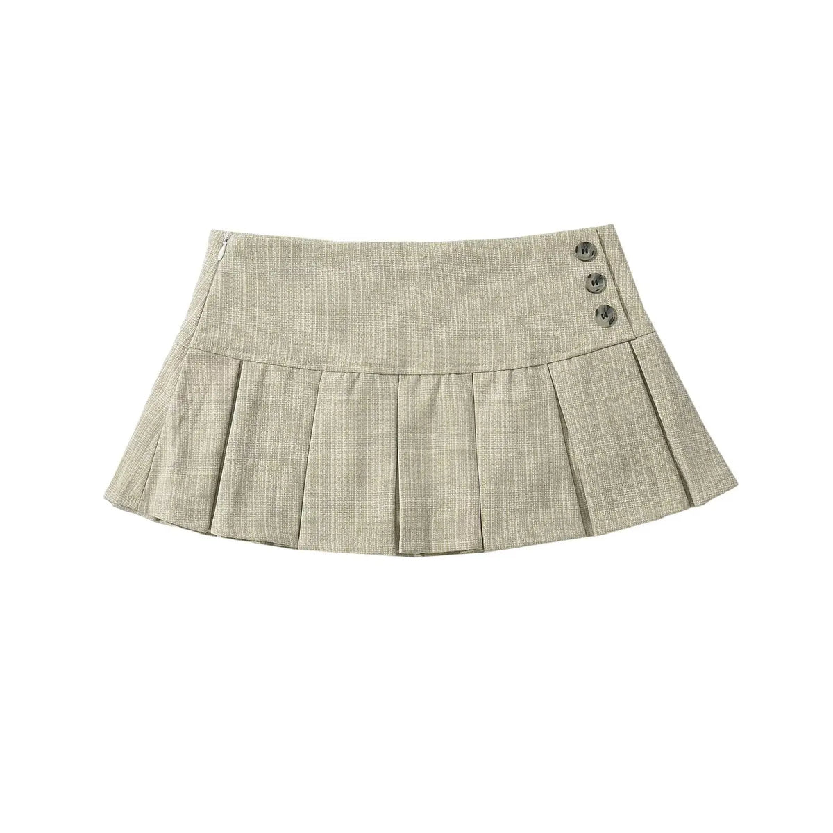 Cyflymder American Retro Pleated Mini Skirt Women Sexy Low Waist Summer Skirts Cool Girl Y2K saia