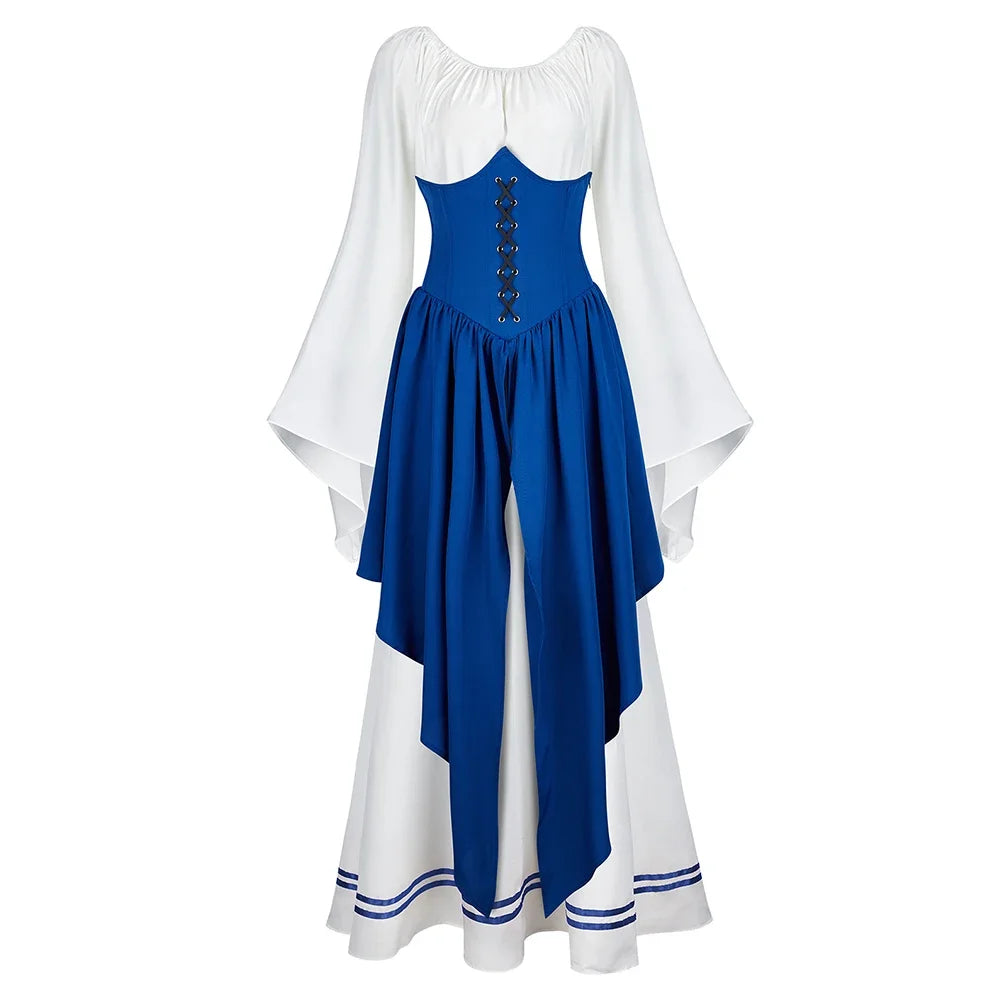 Cyflymder  Women Renaissance Dress Gothic Victorian Ball Gown Witch Dresses Medieval Wedding Costume Halloween Woman Costumes