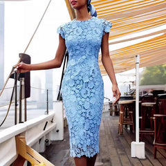 Cyflymder  Spring Women's Clothing Sleeveless Neck Midi Dress For Elegant Floral Print Straight Cut Polyester Blend