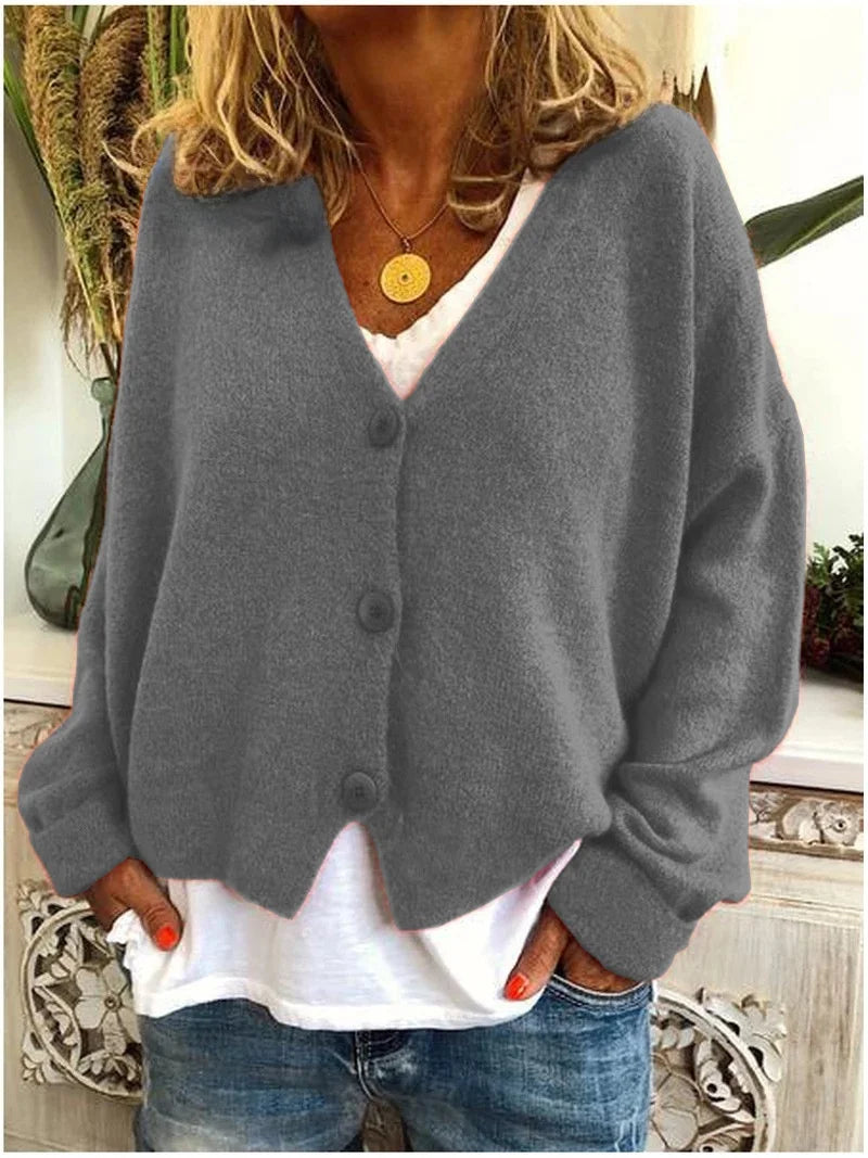 Cyflymder  Large Size Women's Casual Loose Knitted Cardigan Sweater Thi Cotton Knitting Open-irt Sle Spring Faion Ladies' Wear
