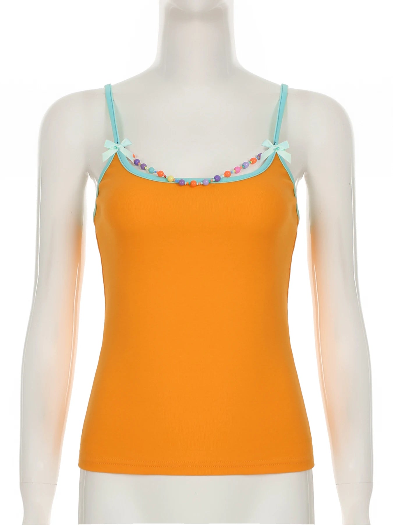 Cyflymder  Basic Sexy Slim Camis Tops Casual Bow Beads Slash Neck Sleeveless Tank Tops Women 2025 Summer Fashion Streetwear Ladies