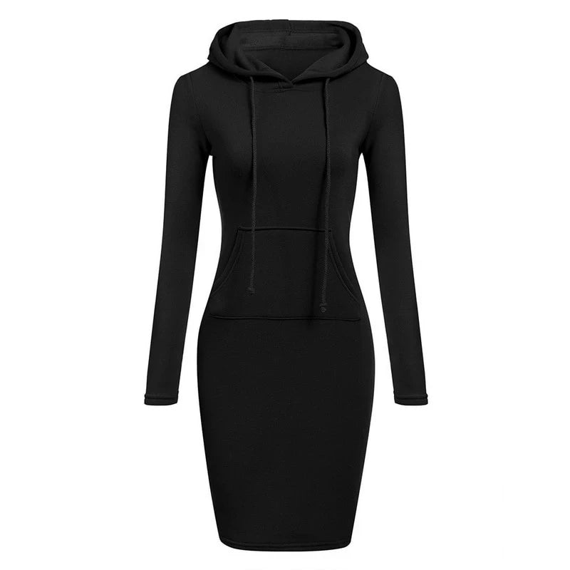 Cyflymder Ladies Dress Autumn Women Hooded Dresses Hoodies Women Sweatshirts Women Hoodies Dress Tops Ladies Clothing