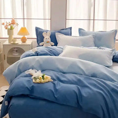 Cyflymder  New Cotton Duvet Cover, Long Staple Cotton Bed Sheet, Thickened And Brushed Four Piece Set, Student Dormitory Three Piece Set